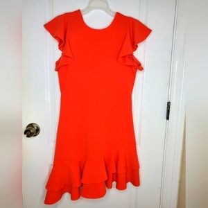 Pink Ruffle Hem Dress